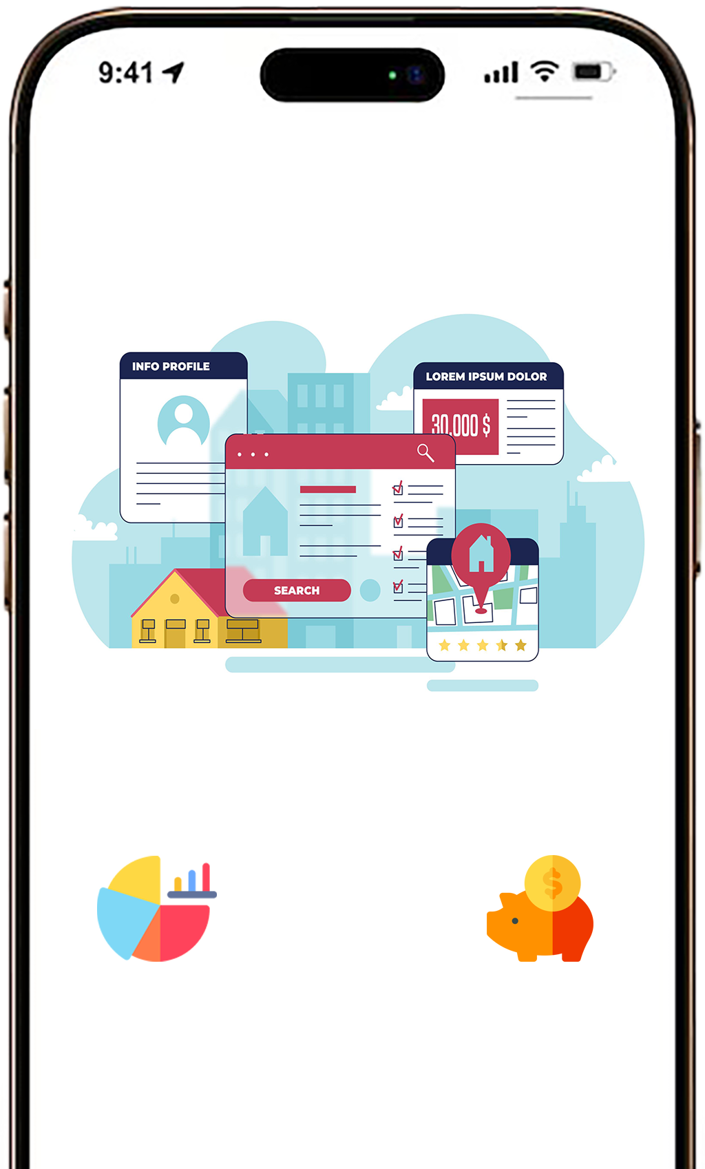 Équipe de vente immobilier mobile